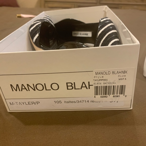 Manolo Blahnik Tayler 105 pump black & white pump - Picture 4 of 4